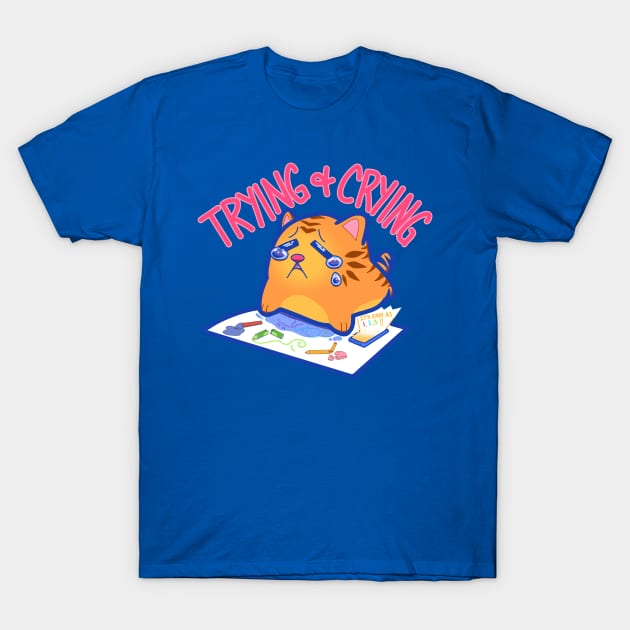trying and crying artist T-Shirt by Pawgyle